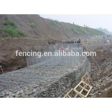 Galvnaized Erosion Control Gabion Box Pedra / pvc revestido e caixa de gabião galvanizado